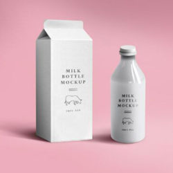 Milk Bottle Mockup